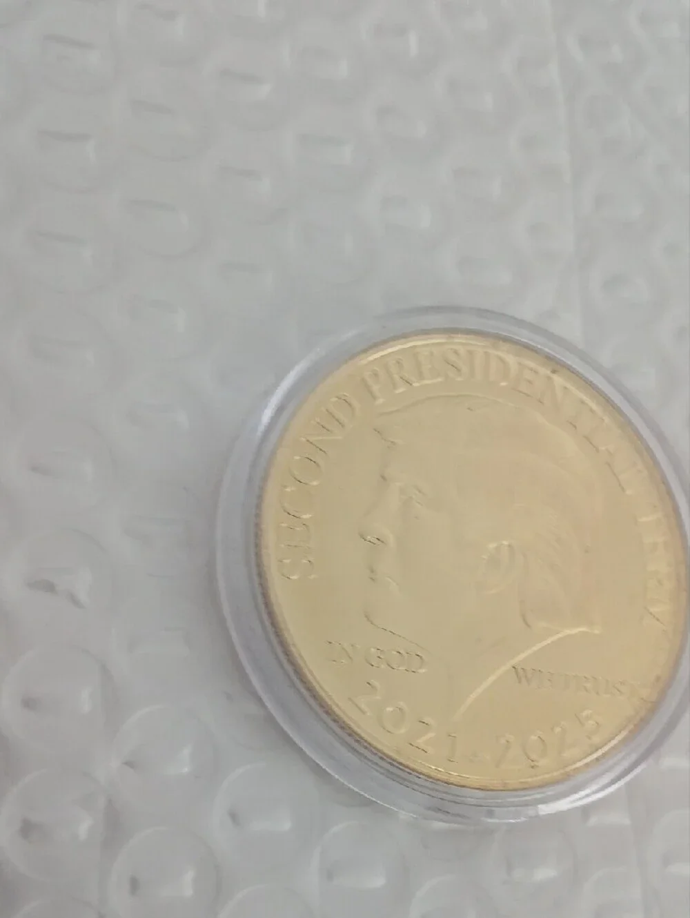Gold-Tone Commemorative Coin in Protective Case